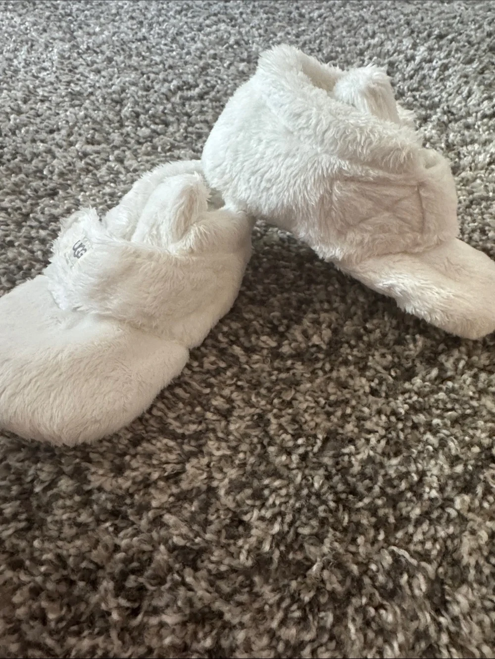 UGG Plush Baby Booties in Cream White